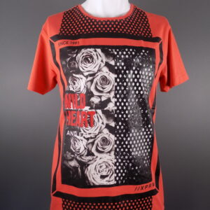 Wild Heart Crew Neck Short Sleeved T-Shirt Available in Coral or White