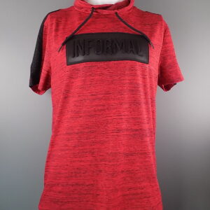 Draw String "Informal" Turtle Neck T-Shirt Top Available in Red or Teal Blue